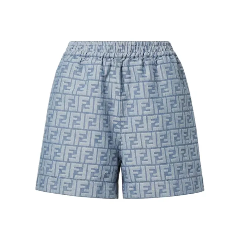 FENDI Denim Shorts Men Blue-1
