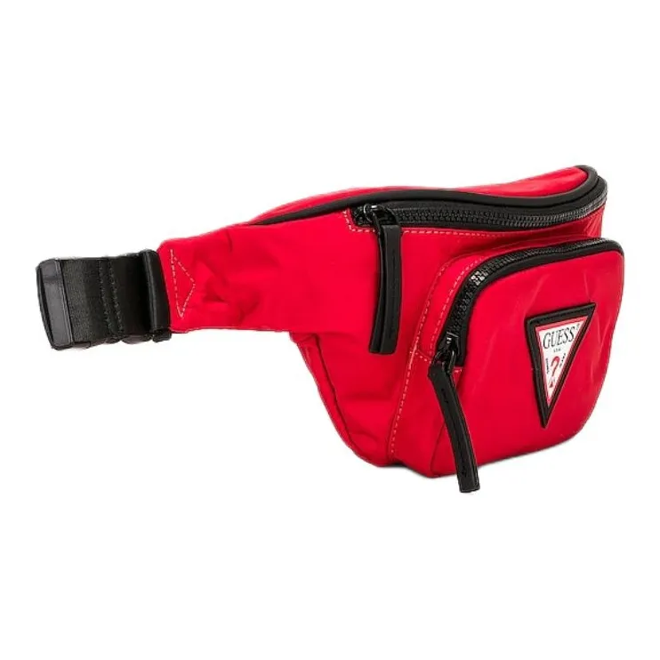 GUESS Nylon Crossbody Fanny Pack Unisex Red & Black-2