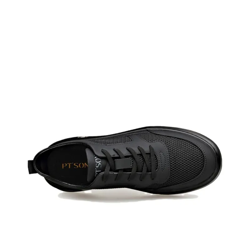 PT'SON Men's Casual Shoes Men's Black-2