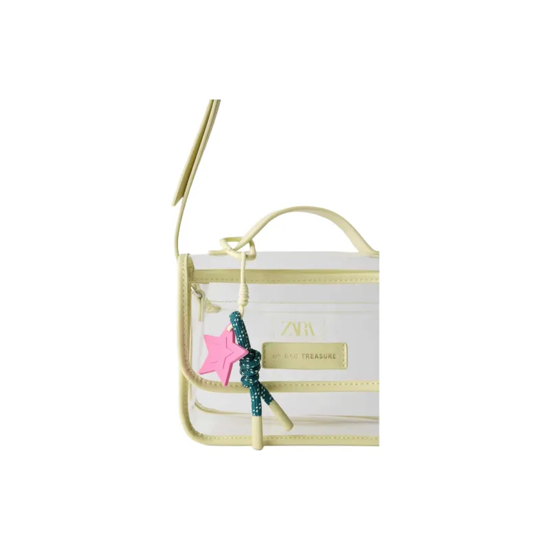 ZARA Polyurethane Shoulder Bag, Crossbody Bag, Handbag Women's White-4