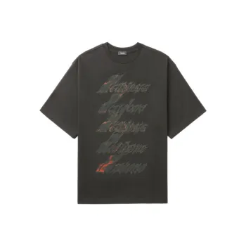 WE11DONE T Shirts Men Charcoal Gray