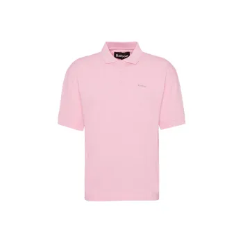 BARBOUR SS25 Polo Shirt Unisex Light Pink