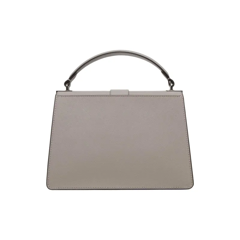 MICHAEL KORS Greenwich Saffiano Leather Shoulder Bag, Crossbody Bag, Handbag Medium Size Women's Gray-3