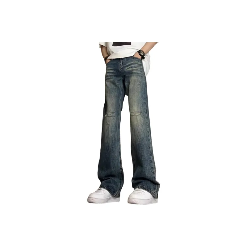 T IRA Jeans Unisex Vintage Blue[A Line Micro Flare]-0