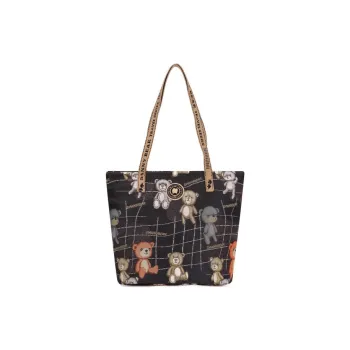 DANNYBEARJEANS Fabric Tote Bag, Shoulder Bag Regular Unisex Schiller Bear Black