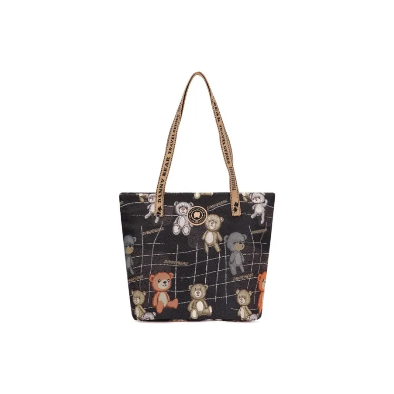 DANNYBEARJEANS Fabric Tote Bag, Shoulder Bag Regular Unisex Schiller Bear Black-0