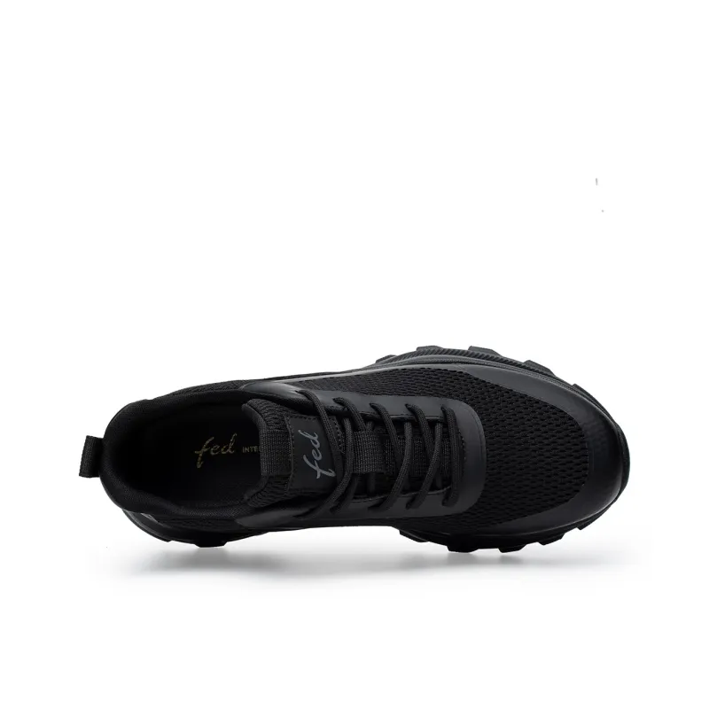 FED Breathable And Slip Resistant Low Top Casual Shoes Men's Black-4