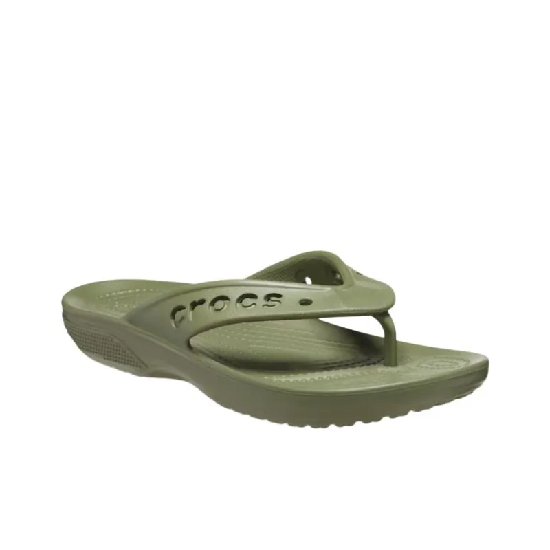 Crocs Baya 2 Abrasion Resistant Flip Flops Unisex Green-2