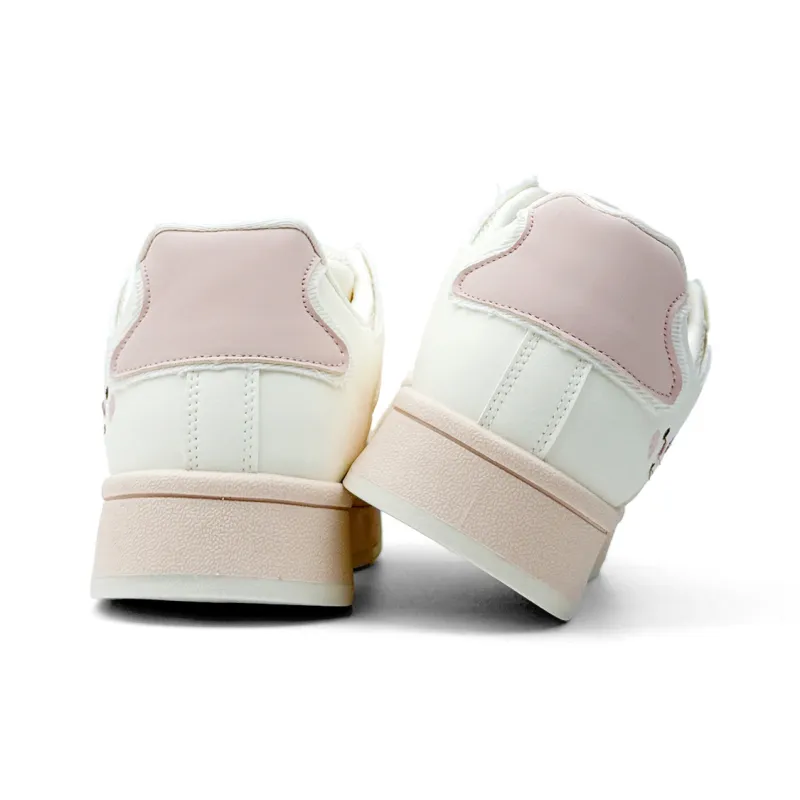 Mengsai Cushioning, Wear Resistant Low Top Skateboard Shoes Women's Beige Pink-5