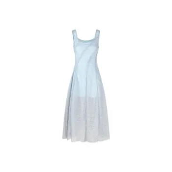 HeartyBite Slip Dresses Women's Blue Maxi Skirt
