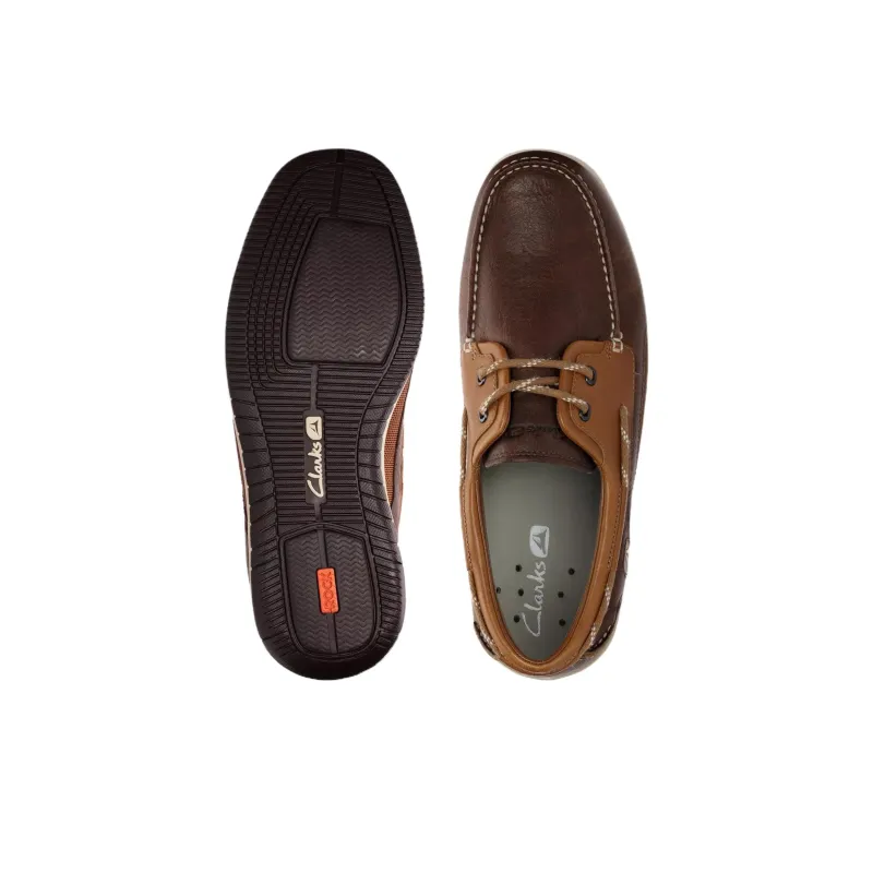 Clarks Orson Harbour Boat Shoes Men's Brown-5