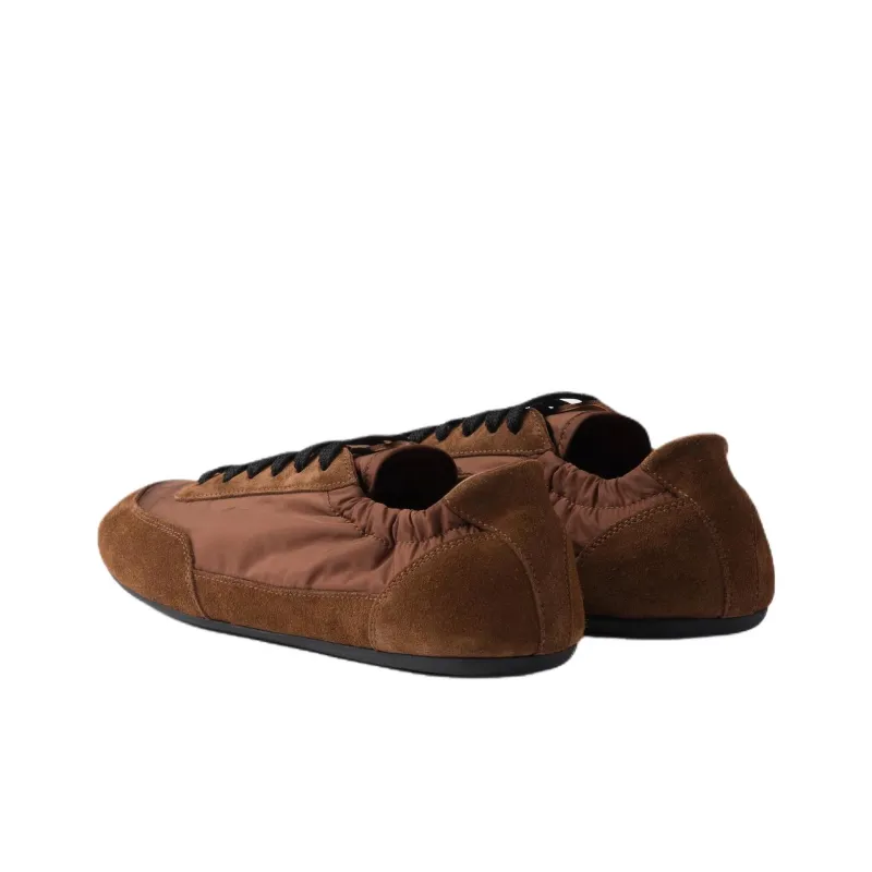 PRADA Re Nylon Collapse Low Top Casual Shoes Women's Padauk Color-3