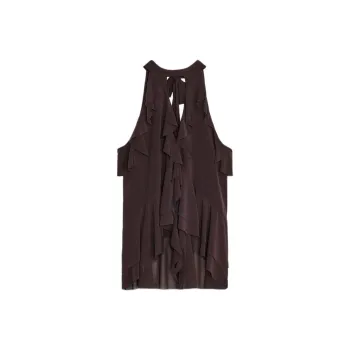 ZARA Tank Tops Women's Dark Brown