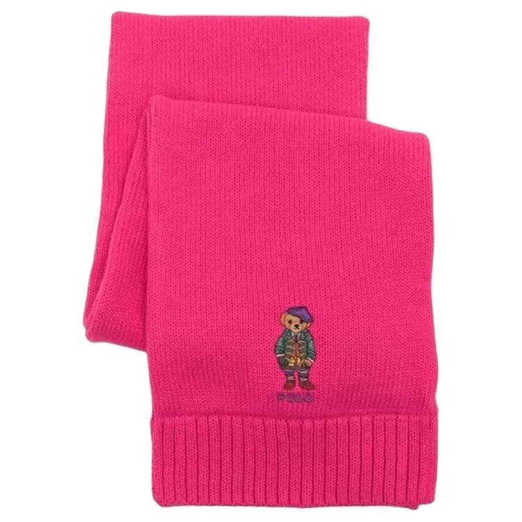 Ralph Lauren 100% Cotton Knit Scarves Kids' Pink-1