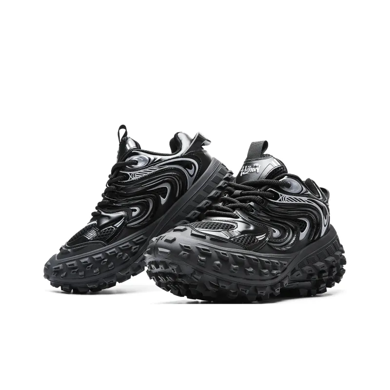 BLVCK PARIS Low Top Chunky Sneakers Unisex Black-2