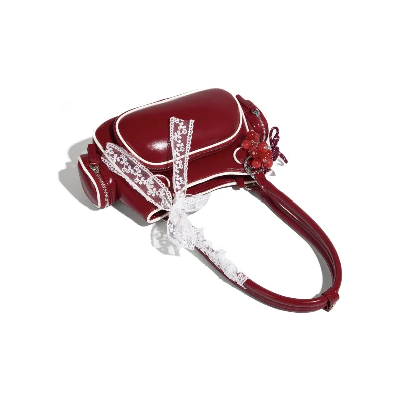 BOBDOG PU Bowling Bag, Handbag, Shoulder Bag Trumpets Women's Red/Pink-4