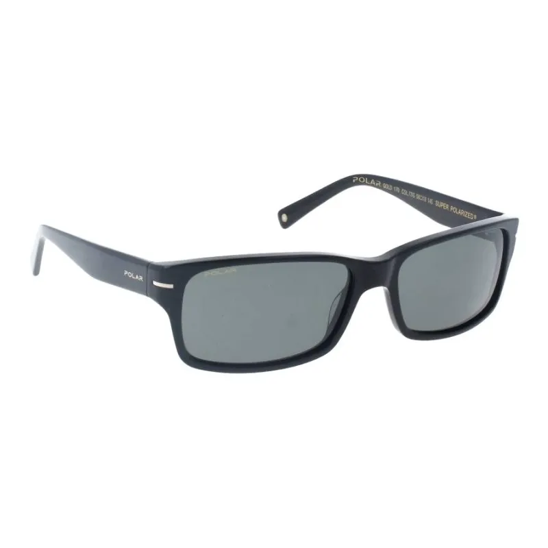 Polar Acetate Rectangular Sunglasses Unisex Black-2