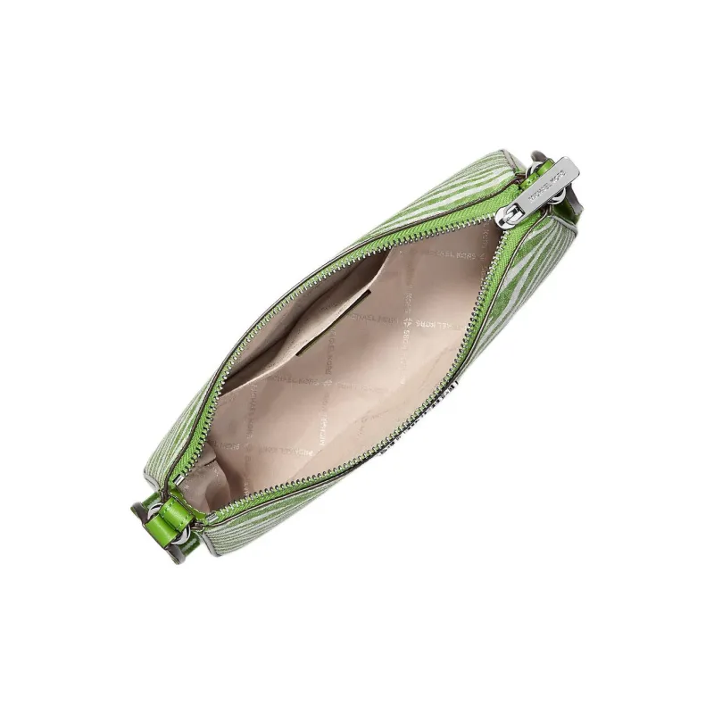 MICHAEL KORS Jet Set Coated Canvas Crossbody Bags Medium Size Women's Forest Green-2