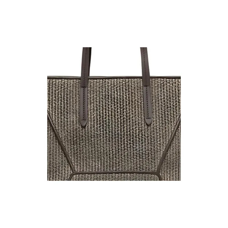 Brunello Cucinelli Monili-embellished Raffia Tote Bag-4