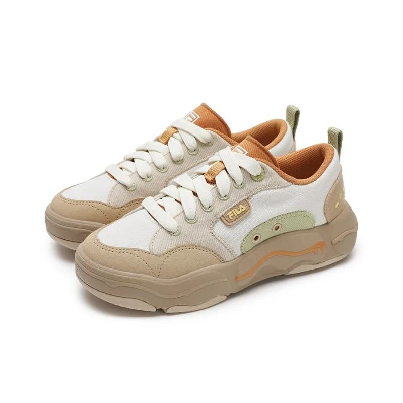 FILA Vintage Collection Low Top Canvas Shoes Women's White Brown-2