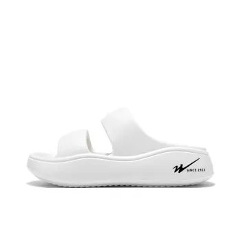 Binary EVA Cut Out Quick Dry Slip Resistant Slide Slippers Women's White