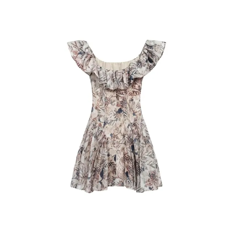 AFGGD Sleeveless Dresses Women's Khaki-0