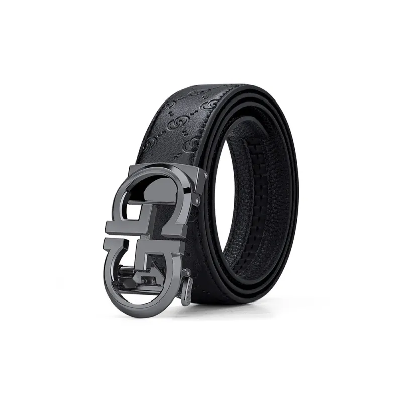 Yalu Preferred Cow Leather Belts Men's Width 3.5CM-0