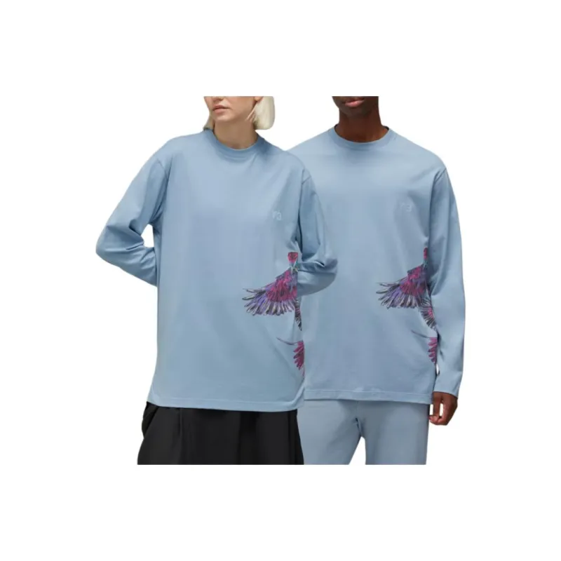 Y 3 Graphic Printed Long Sleeve T Shirt-2