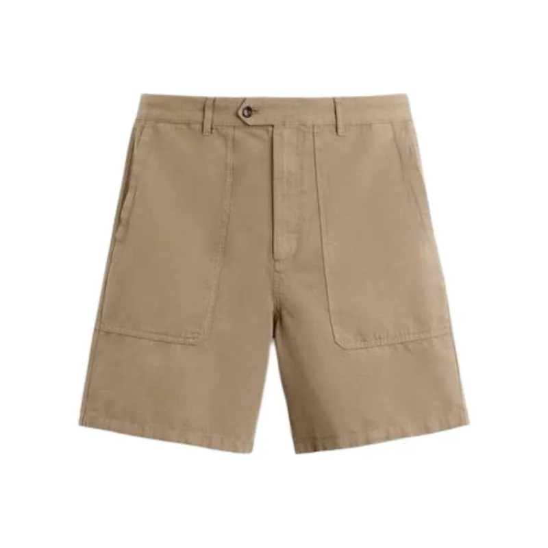ZARA Casual Shorts Men Brown Yellow-0