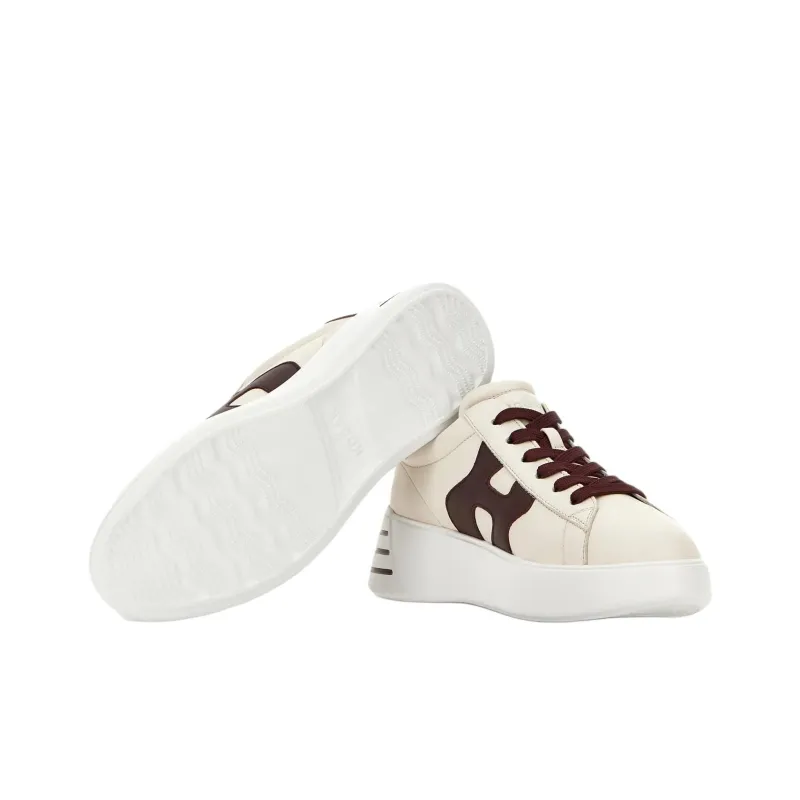 HOGAN Rebel Low Top Casual Shoes Women's Ivory-4