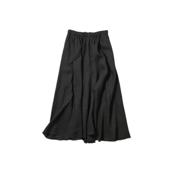 ATON Casual Long Skirts Women's Black