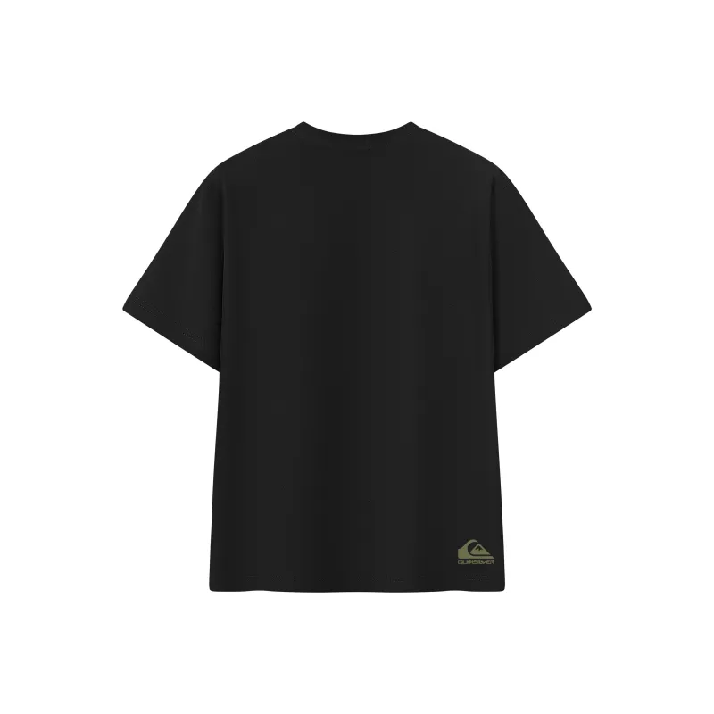 Quiksilver T Shirt Unisex Black White Gray-1