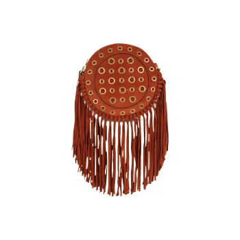 BALMAIN Netflix Collaboration Leather Round Bag Crossbody Bag Shoulder Bag Women's Brown