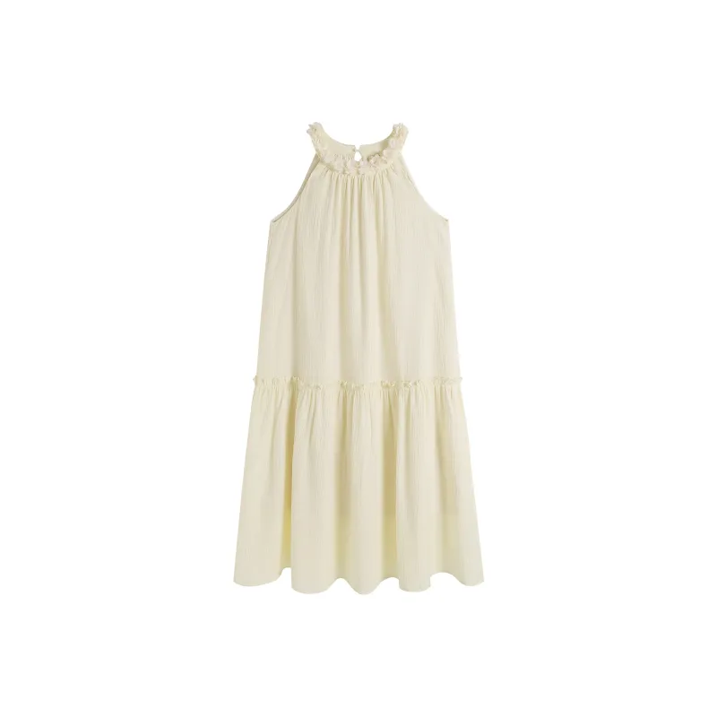 Migu Sleeveless Dresses Women's Apricot-0