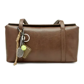 JOSINY PU With Cow Split Leather Shoulder Bag Tubas Women's Brown/Black