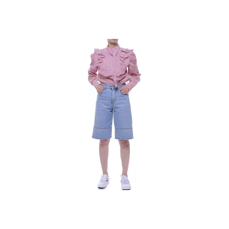 MSGM Denim Shorts Women's Blue-0