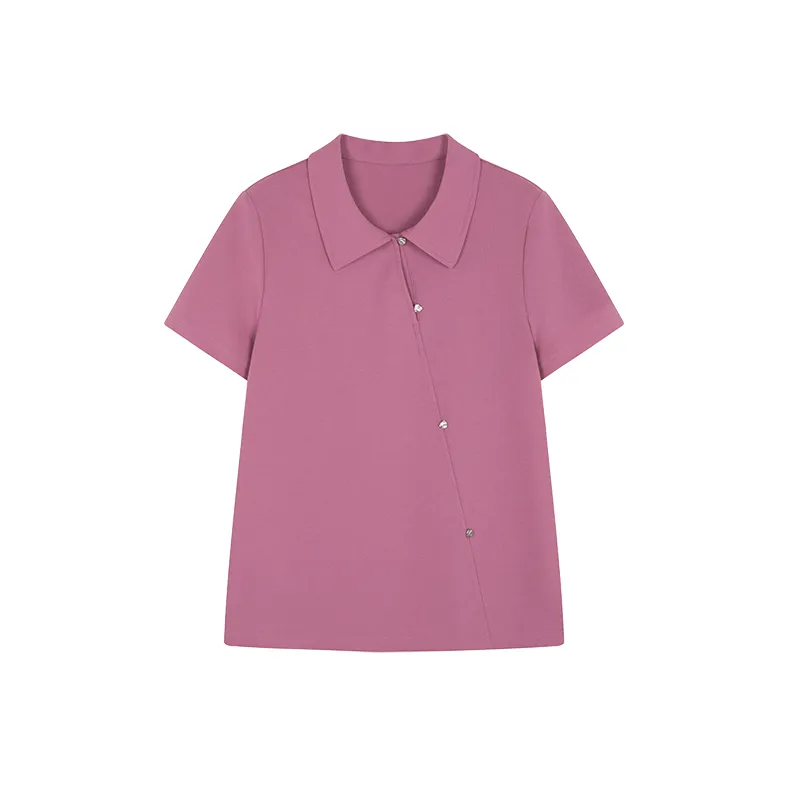 Mo Han Yi Mei T Shirt Women's Raspberry Pink-0