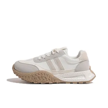 HUANQIU Abrasion Resistant Lightweight Height Increasing Low Top Casual Shoes Women's Beige
