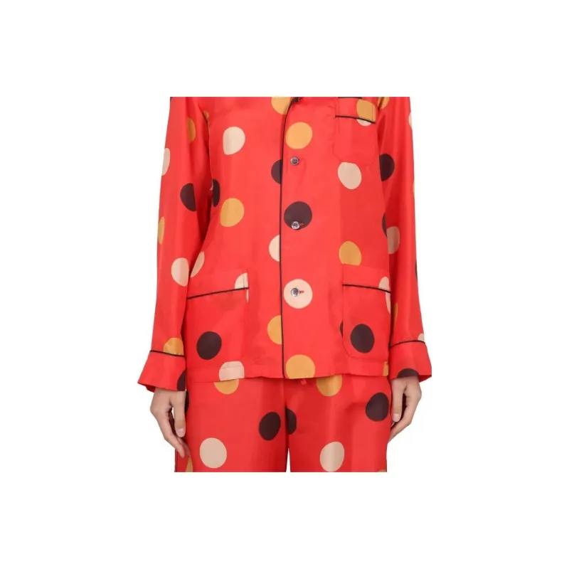 ASPESI Polka Dot Printed Buttoned Shirt-4