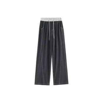 POINTLIMIT Casual Pants Unisex Denim Black