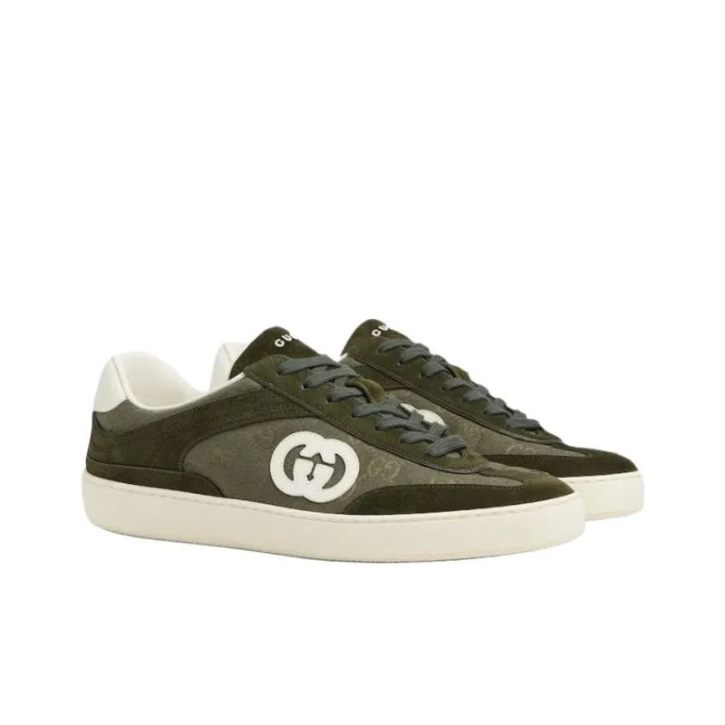 GUCCI G75 Low Top Skateboard Shoes Men's Green-2