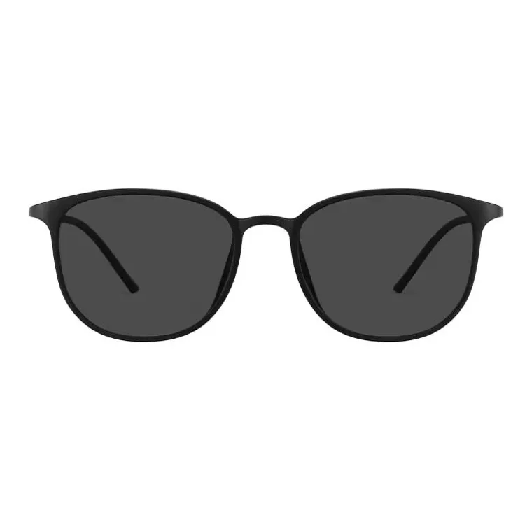 CAPONI TR/Memory Plastic Grilamid TR90 Square Sunglasses Unisex Black-1