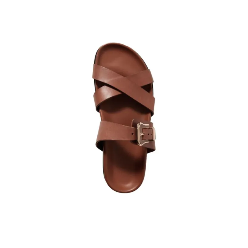 GABRIELA HEARST Slide Slippers Women's Brown-3