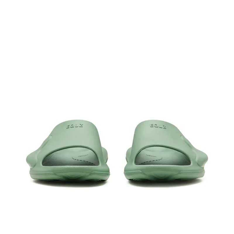 EQLZ EQUALIZER Slip Resistant Abrasion Resistant Cushioning Slide Slippers Unisex Seaweed Green-2