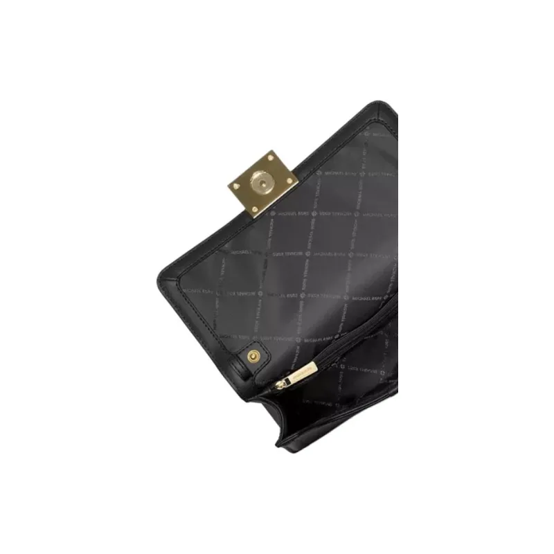 MICHAEL KORS Sonia Leather Shoulder Bag, Crossbody Bag Trumpets Women's Black-4