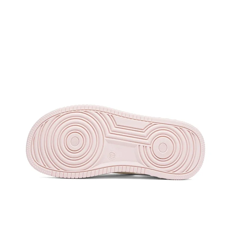 RENBEN Anti Slip Wear Resistant Low Top Skateboard Shoes Women's Pink White-4