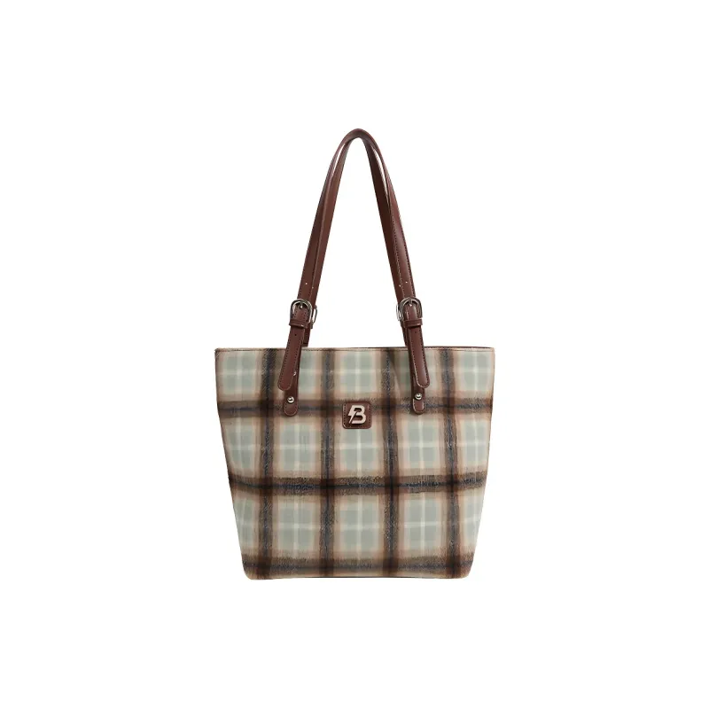 BEMIX PETS Woolen Shoulder Bag Regular Women's Green Plaid Child-0