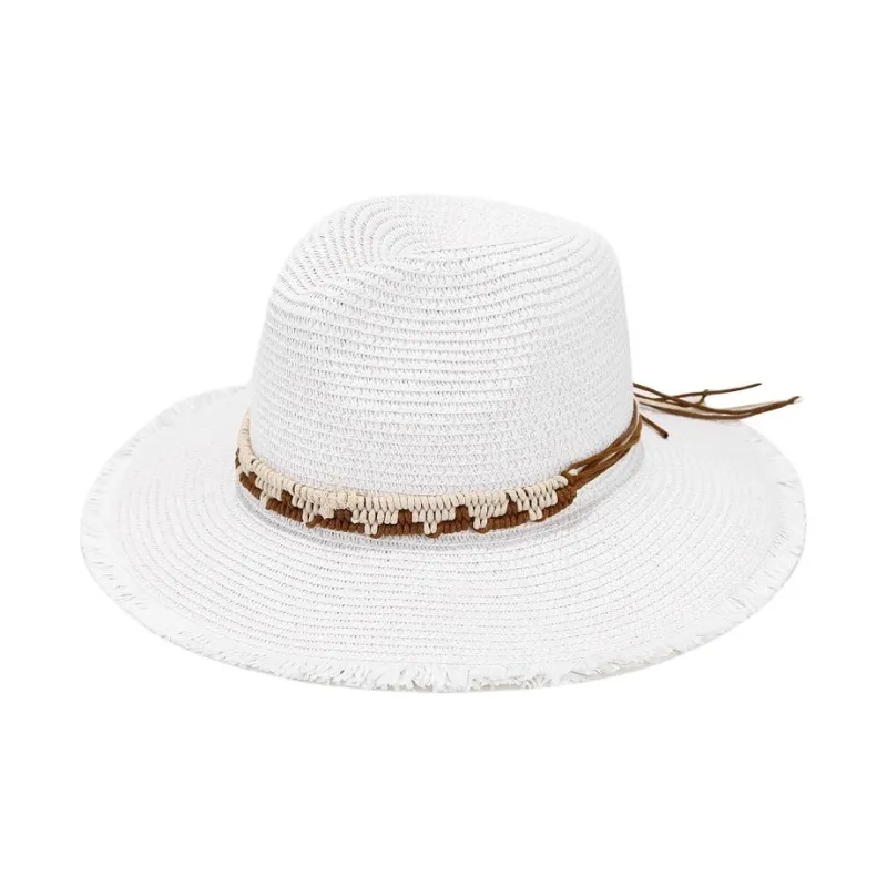 BOOLFEN Straw Woven Bucket Hats Unisex-1