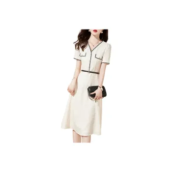 Flowers In Water Short Sleeved Dress Women's