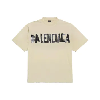 Balenciaga T Shirt Regular Fit Unisex Beige